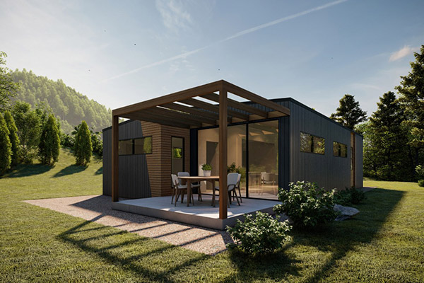 Modular single level home British Columbia — exterior view 3