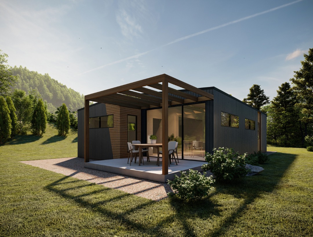 Modular single level home British Columbia — exterior view 6