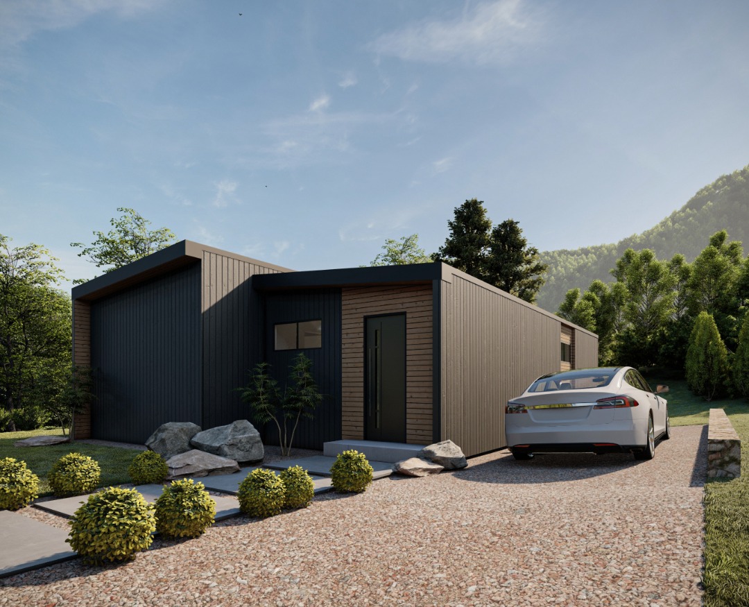 Modular single level home British Columbia — exterior view 7