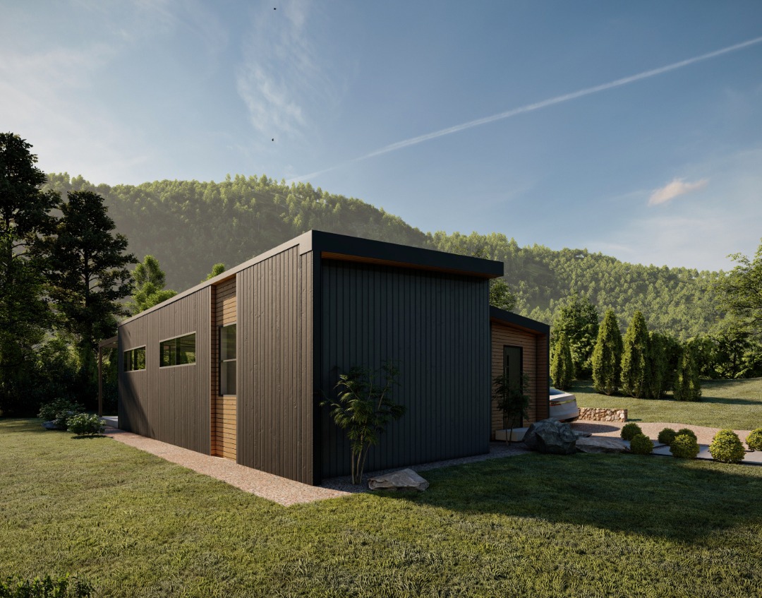 Modular single level home British Columbia — exterior view 8