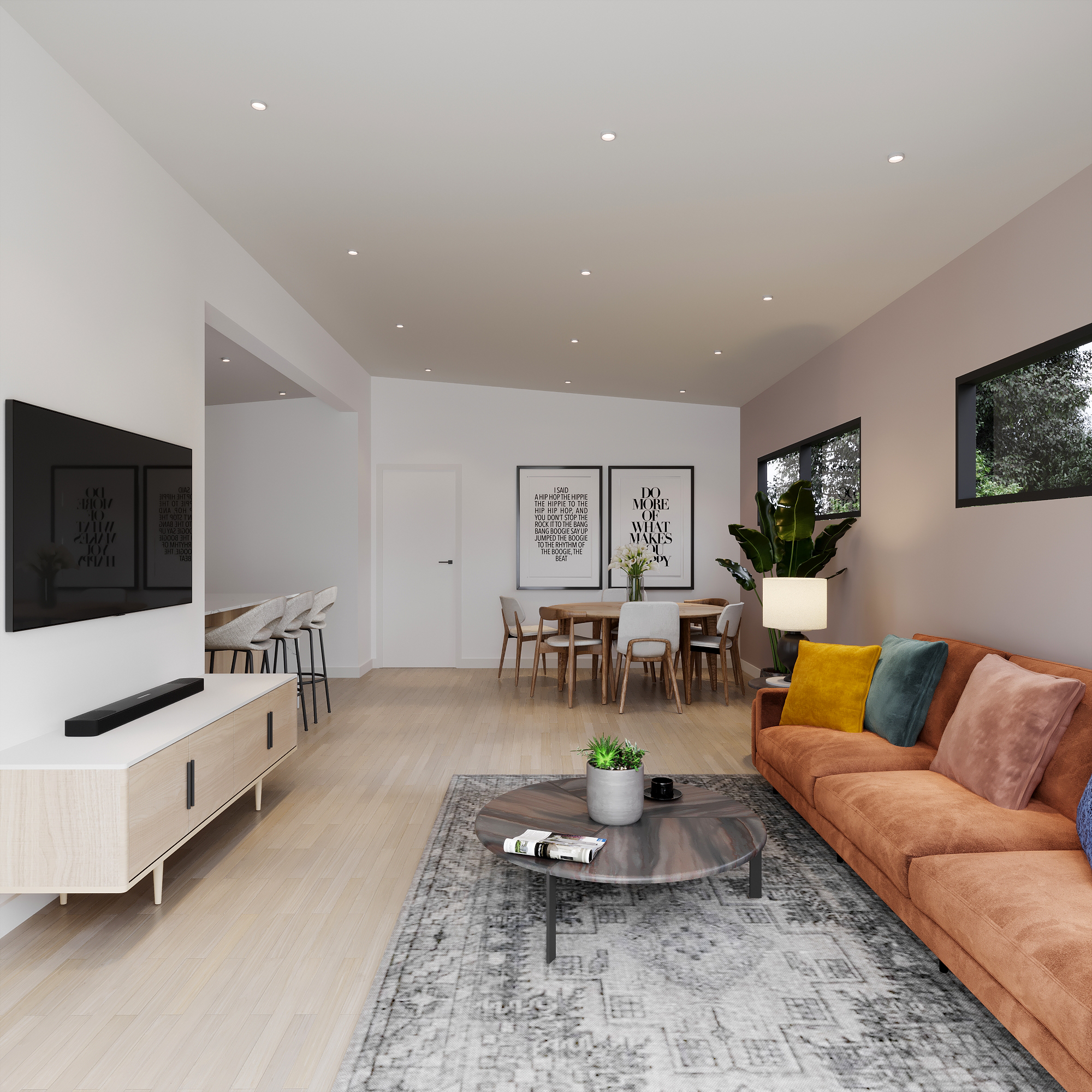 Modular single level home British Columbia — interior view 1