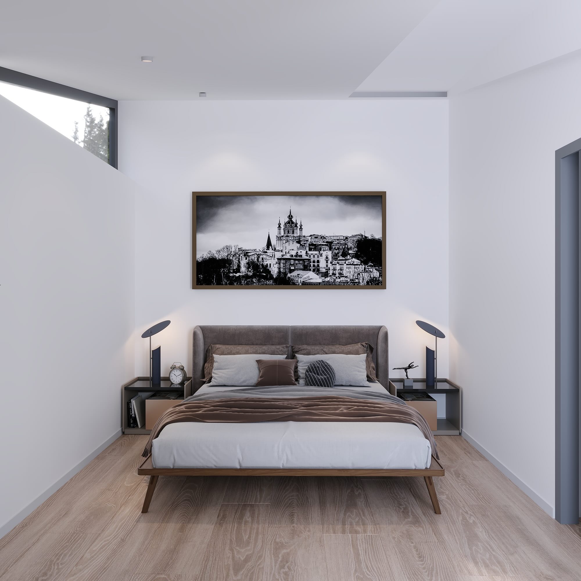 Custom coastal modular home Vancouver Island — bedroom