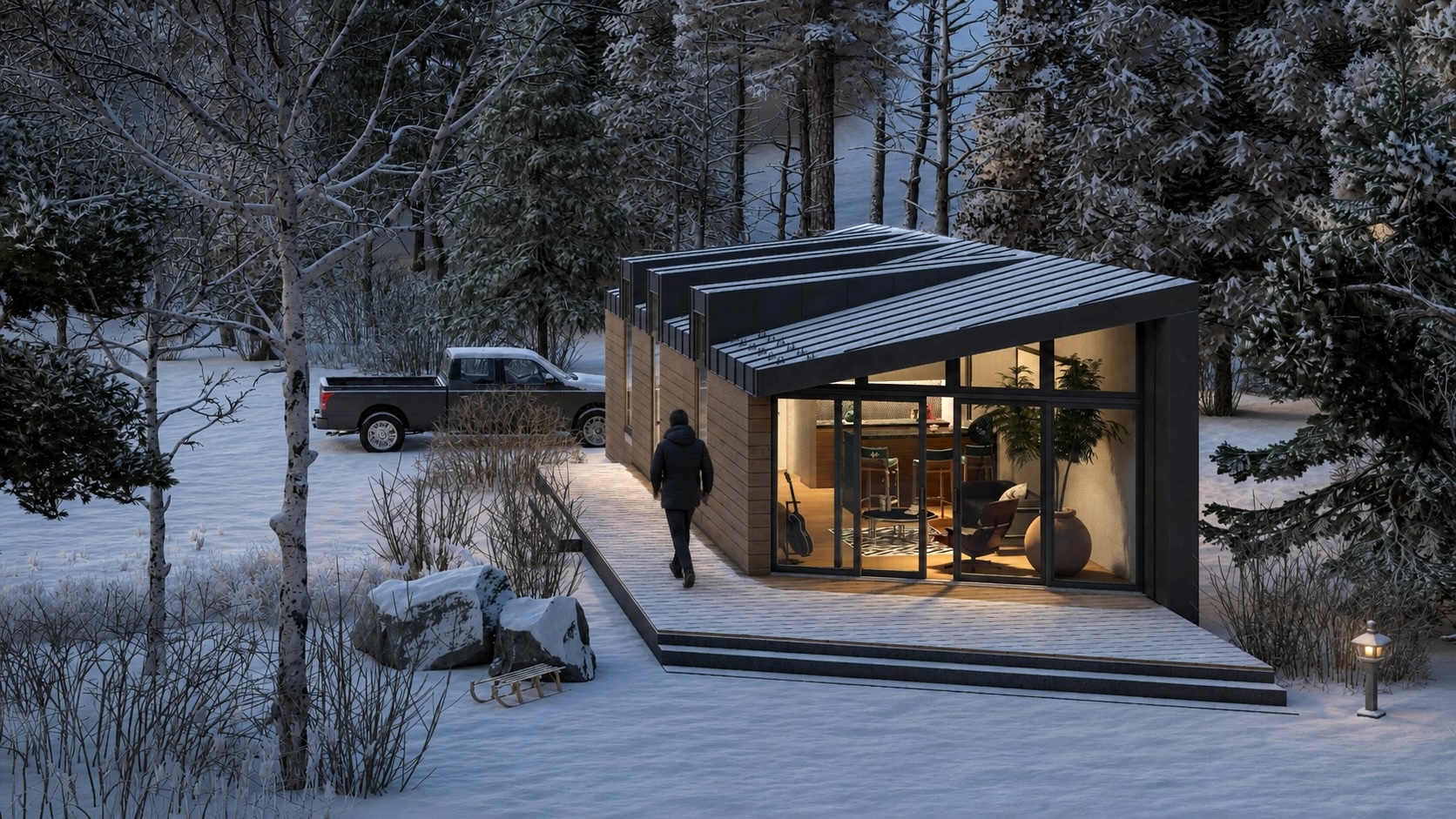 Custom coastal modular home Vancouver Island — exterior view 3