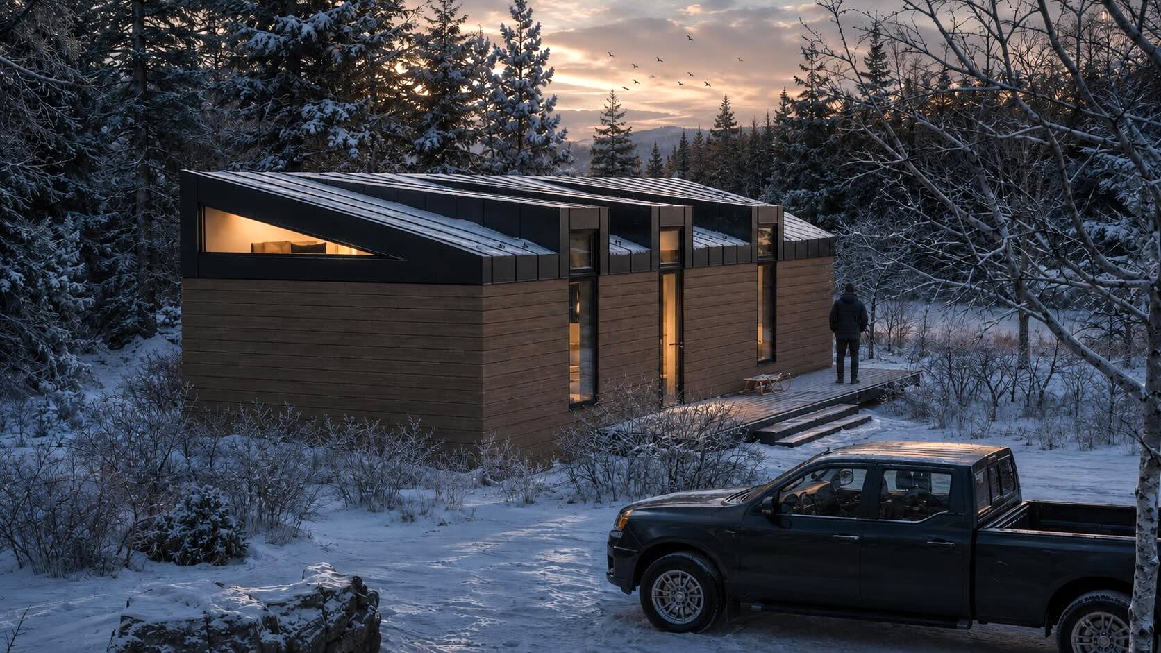 Custom coastal modular home Vancouver Island — exterior view 4