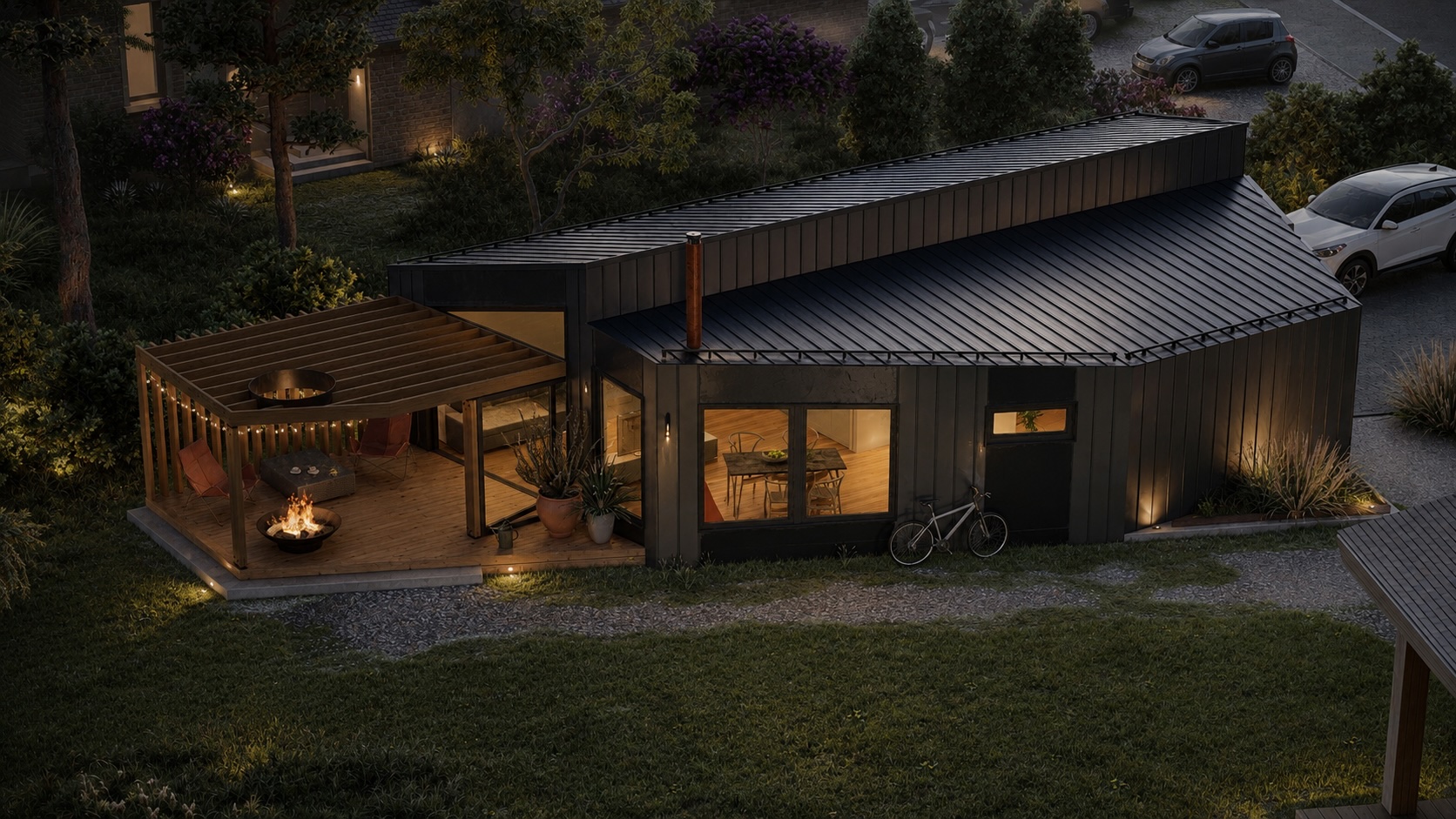 Modern backyard modular ADU British Columbia — exterior view 1