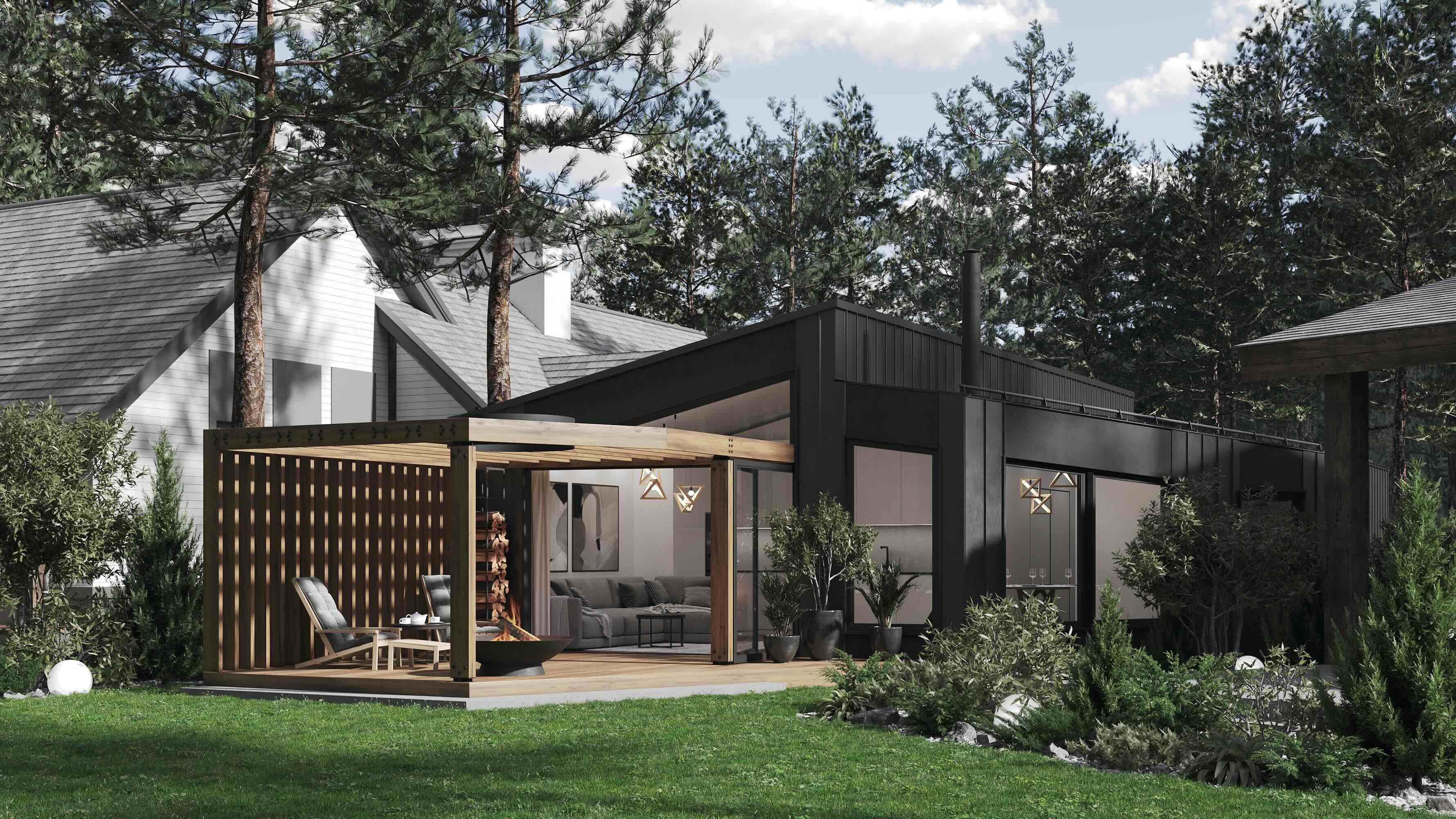 Modern backyard modular ADU British Columbia — exterior view 2