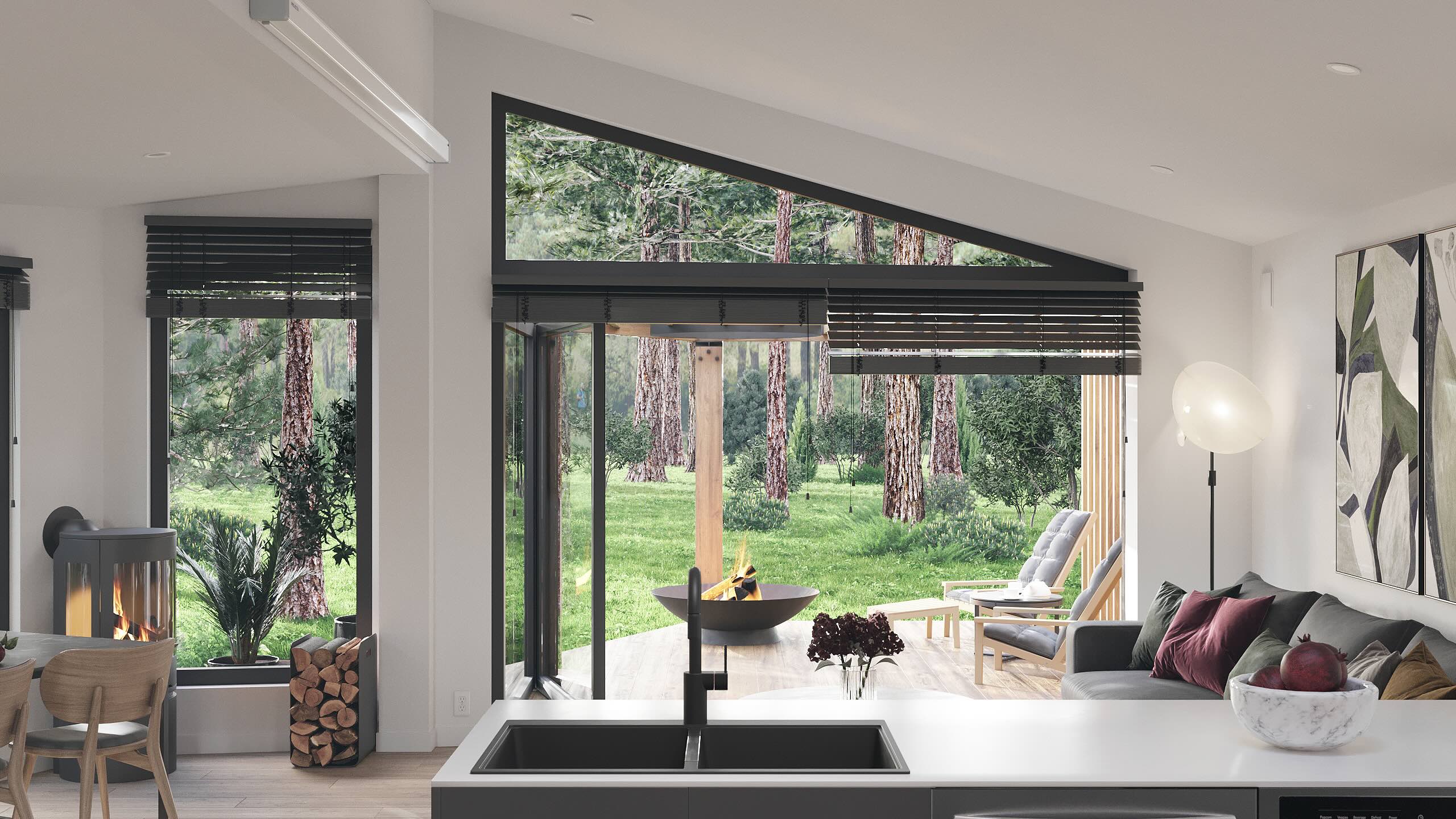 Modern backyard modular ADU British Columbia — kitchen 1