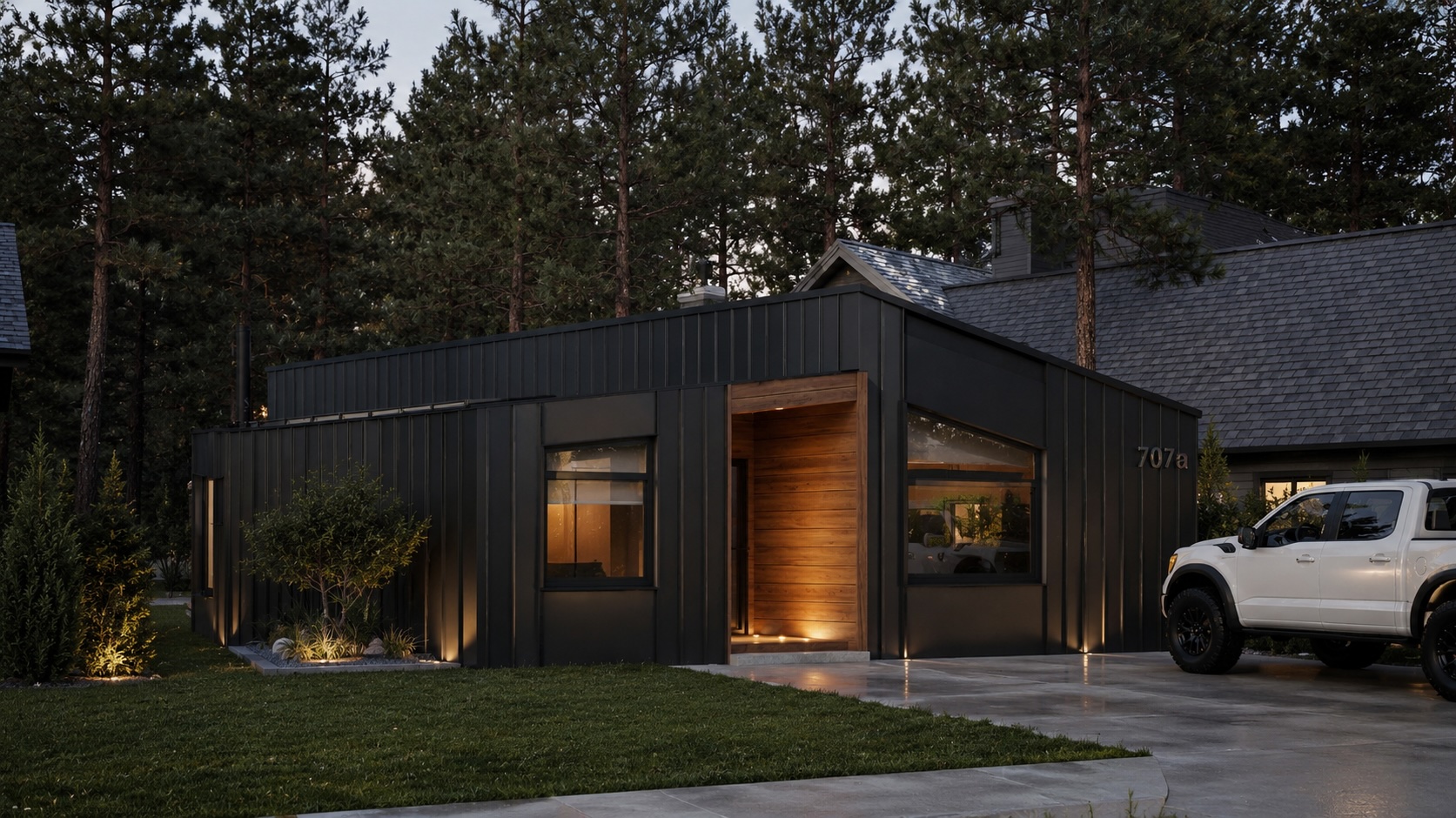 Modern backyard modular ADU British Columbia