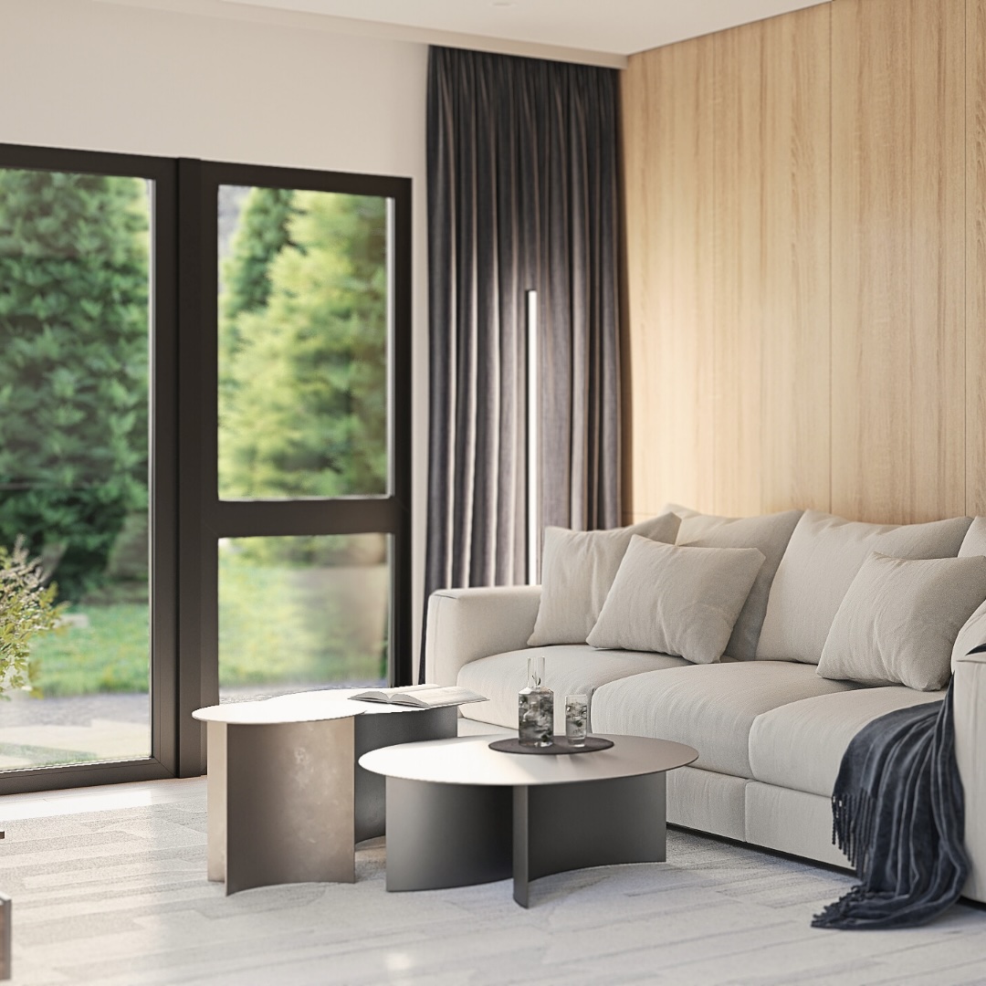 Two storey custom modular British Columbia — living room 2