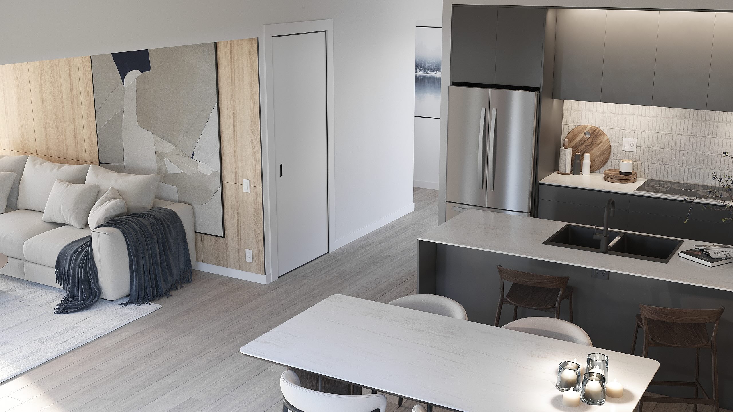 Two storey custom modular British Columbia — living room 3