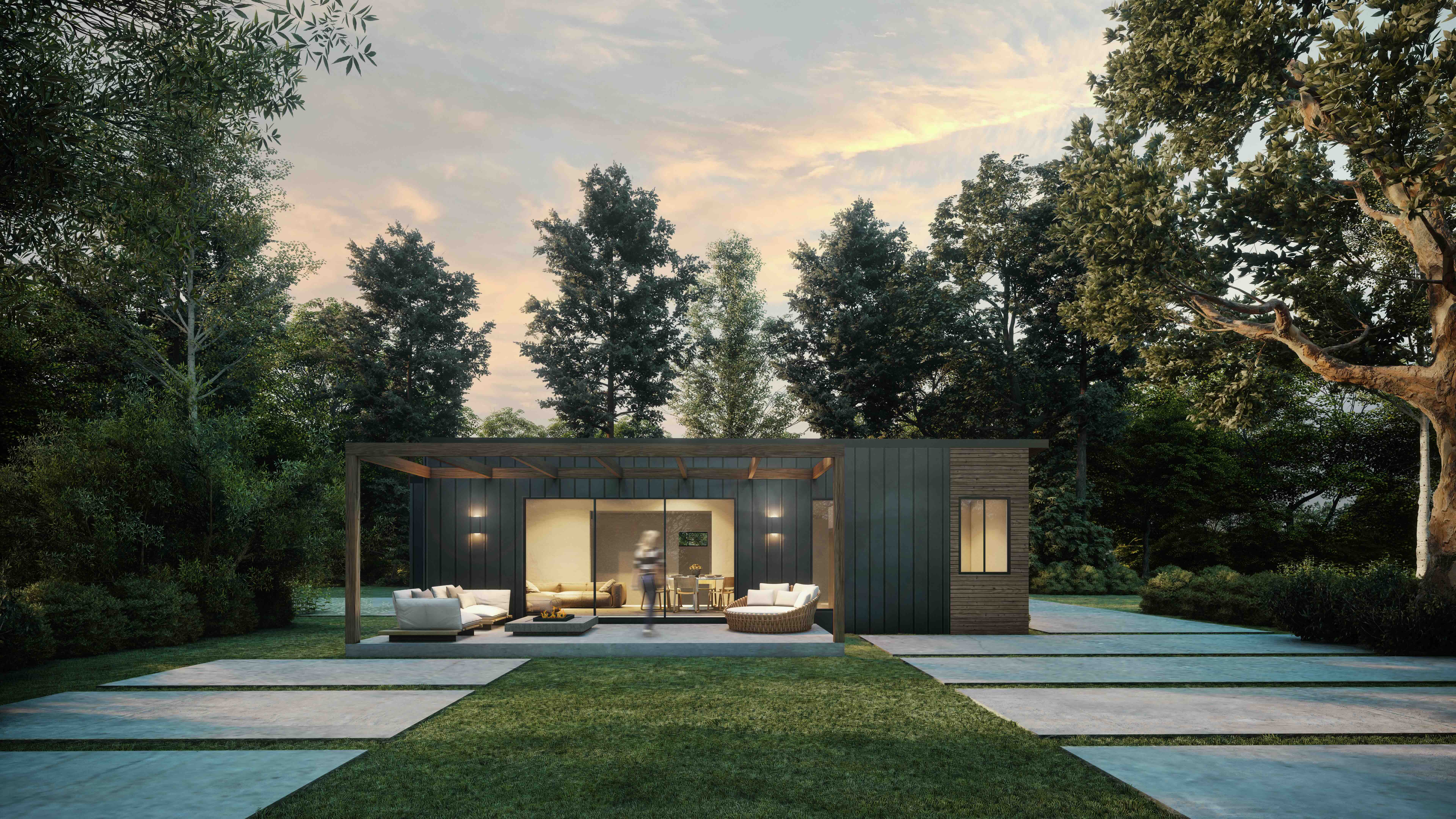 Modern prefab home Vancouver Island — exterior view 4