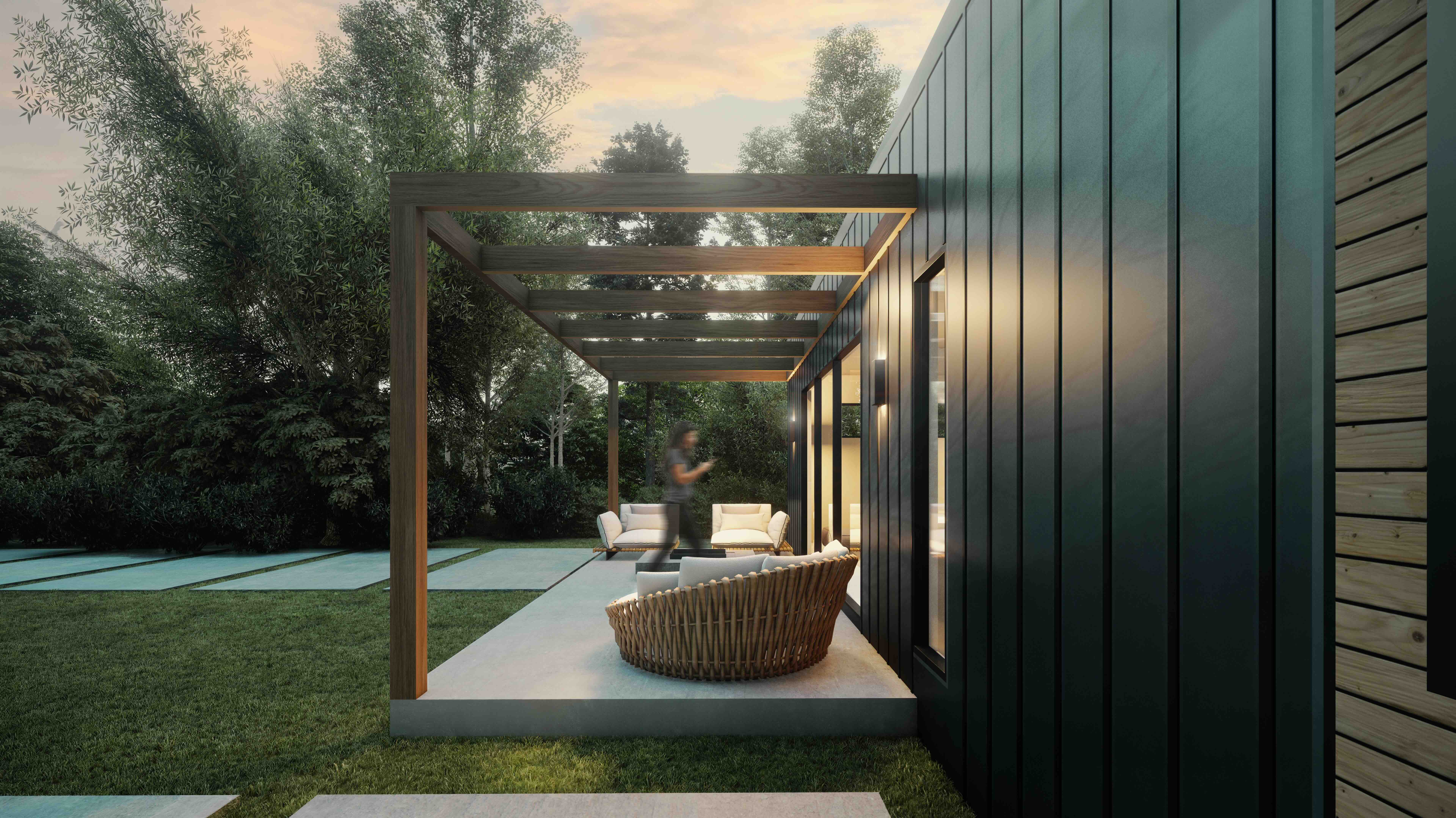 Modern prefab home Vancouver Island — exterior view 5