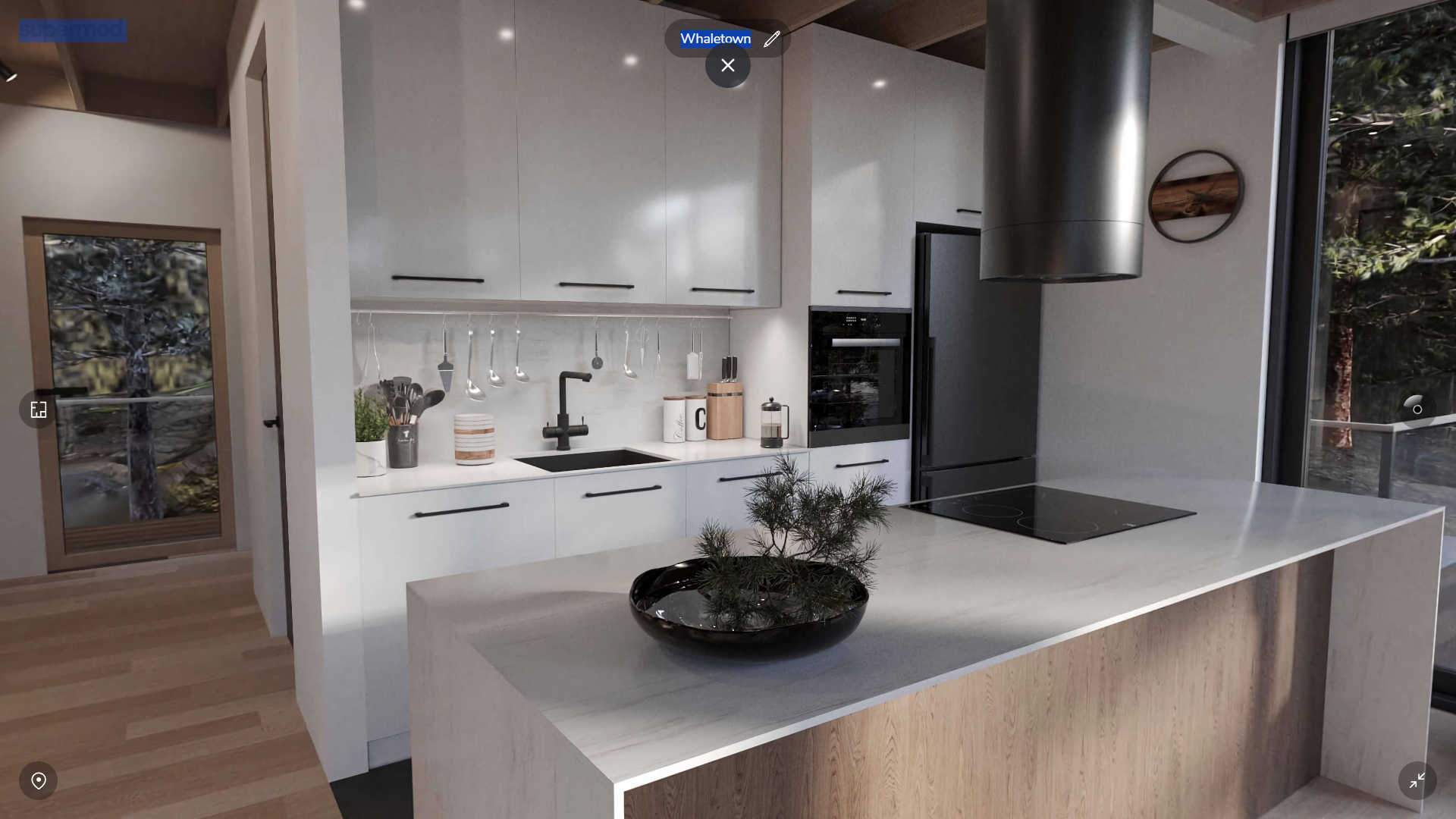 Whaletown Cortez Island custom modular home — kitchen 1