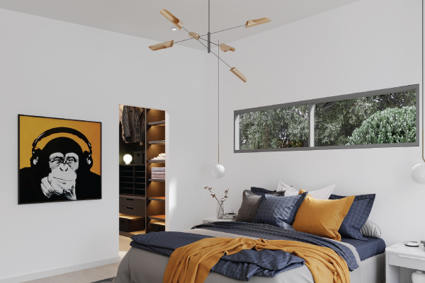 Modern custom modular home Vancouver Island — bedroom 1