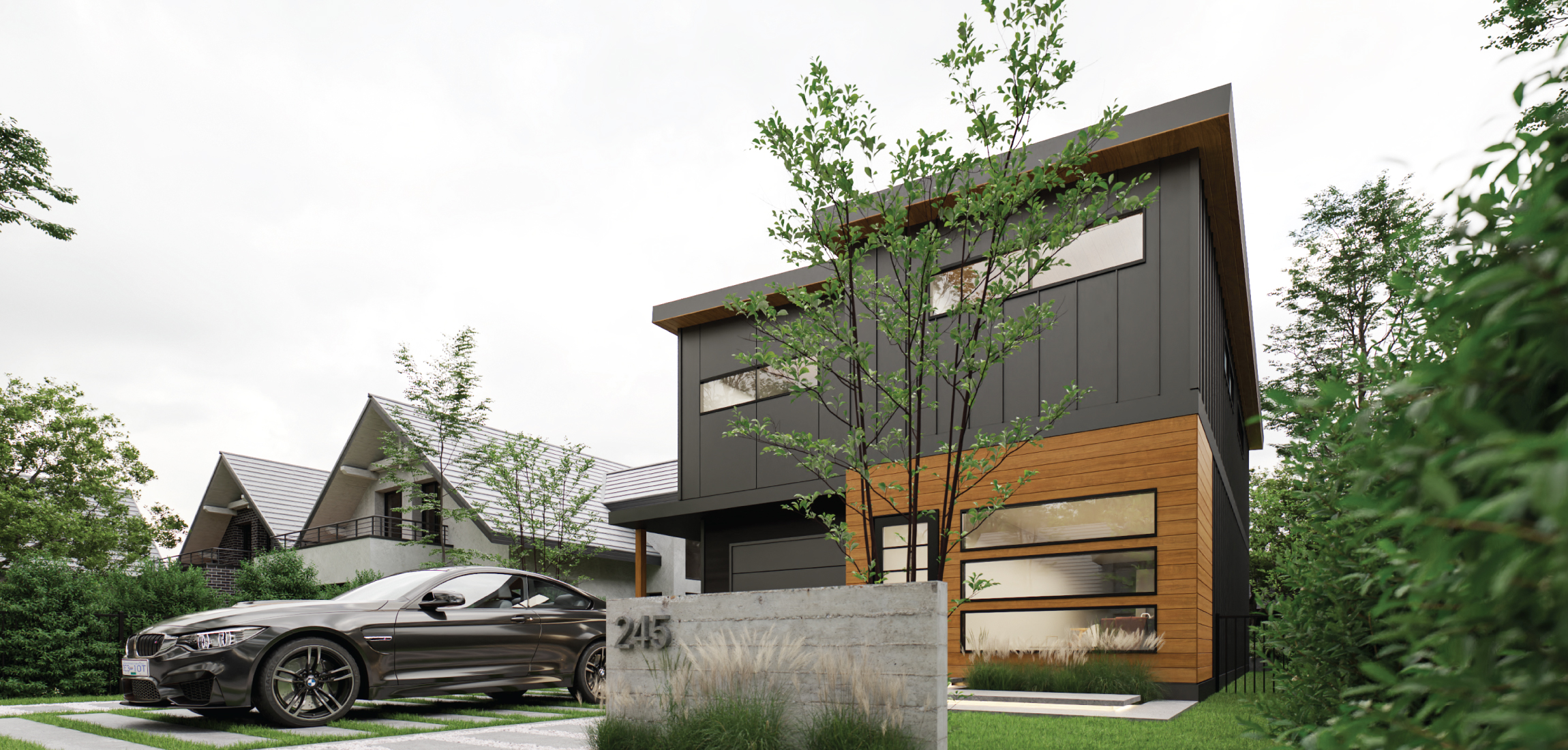 Modern custom modular home Vancouver Island — exterior view 6