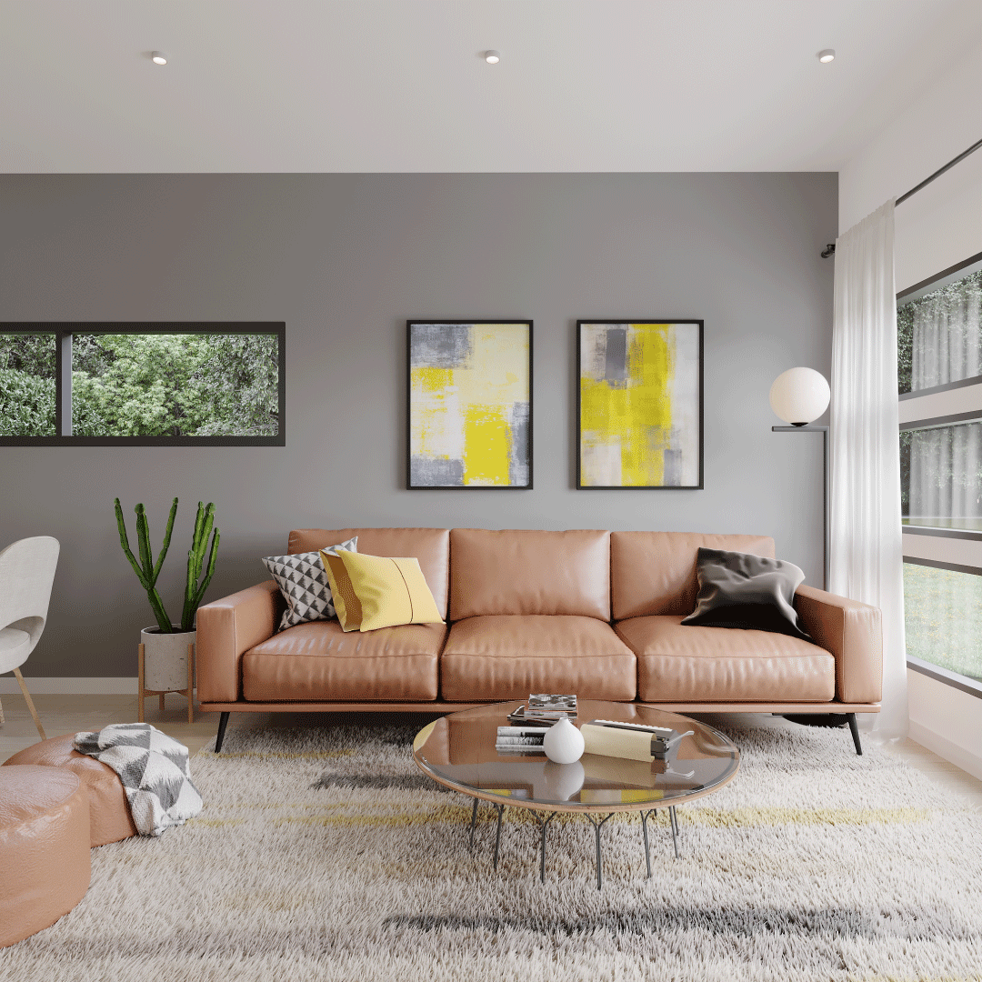 Modern custom modular home Vancouver Island — living room 3