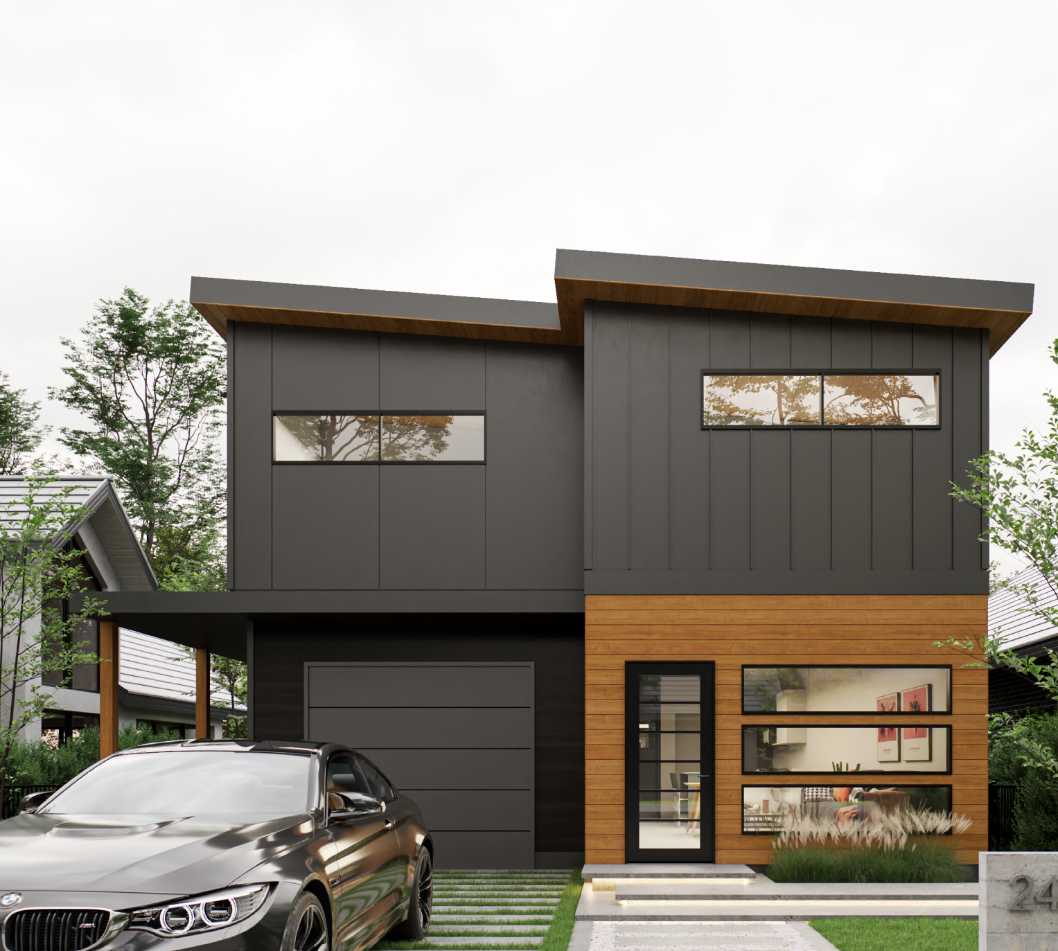 Modern custom modular home Vancouver Island